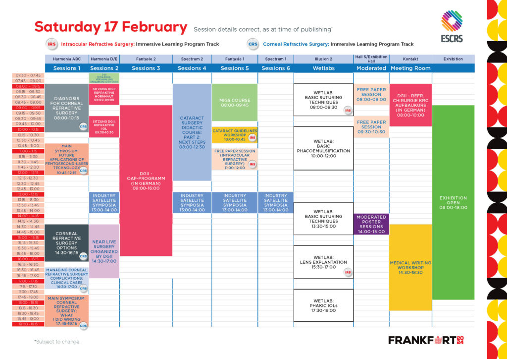 Programme ESCRS Winter Meeting 2024